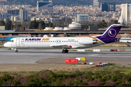 فوکر هواپیمایی کارون EP-AWZ