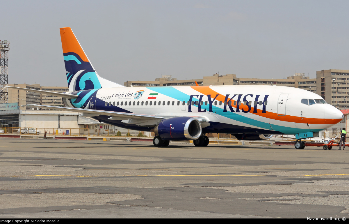 بوئینگ 300-737 هواپیمایی فلای کیش EP-LEF