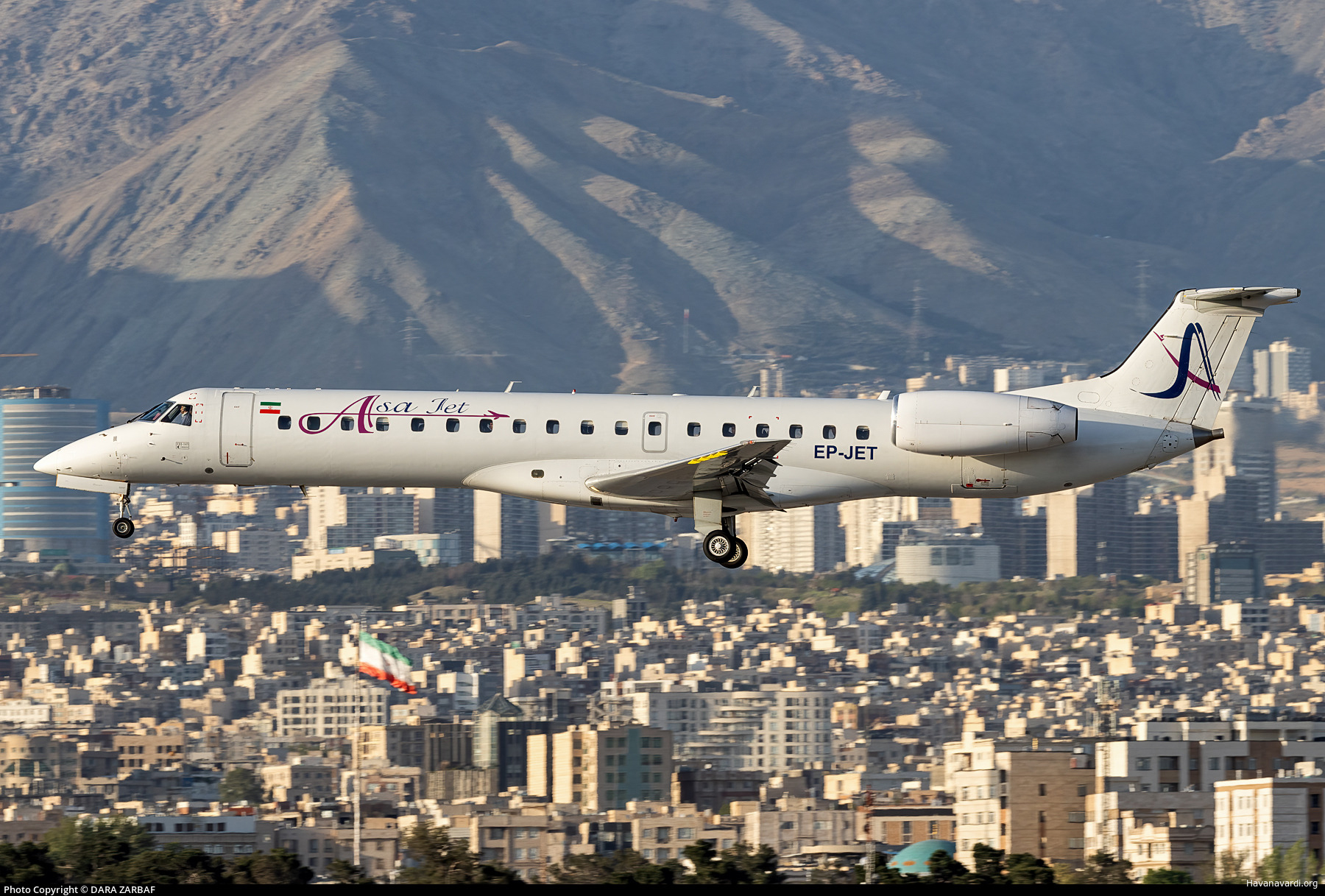 امبرائر 145 هواپیمایی آسا جت EP-JET
